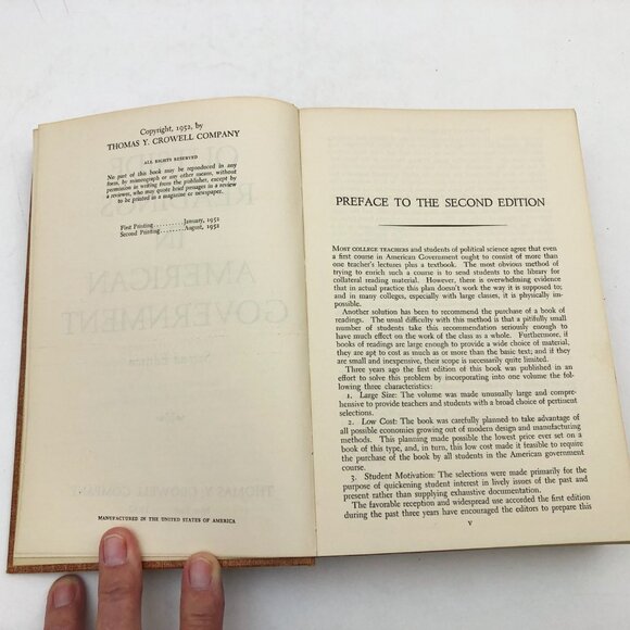 Outside Readings In American Government 1952 2nd Printing - Picture 7 of 10